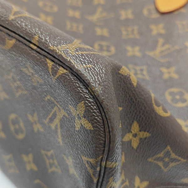 NEVERFULL MM Monogram Coated Canvas Brown