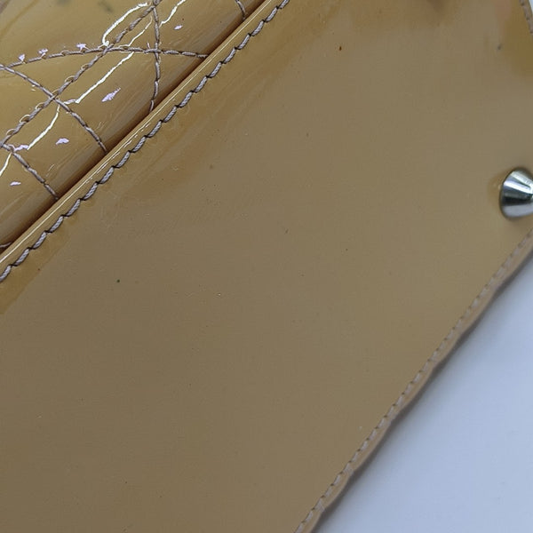Lady Dior Large Cannage Patent Lambskin Yellow