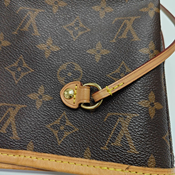 NEVERFULL MM Monogram Coated Canvas Brown