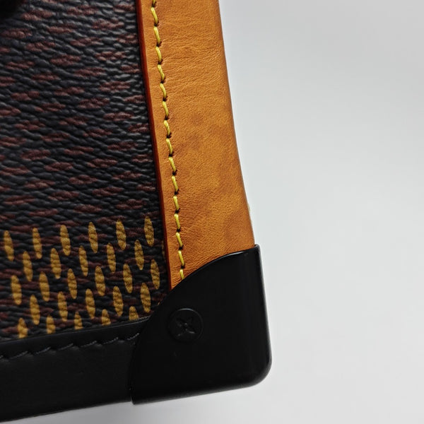 SOFT TRUNK Damier Ebene Coated Canvas Brown