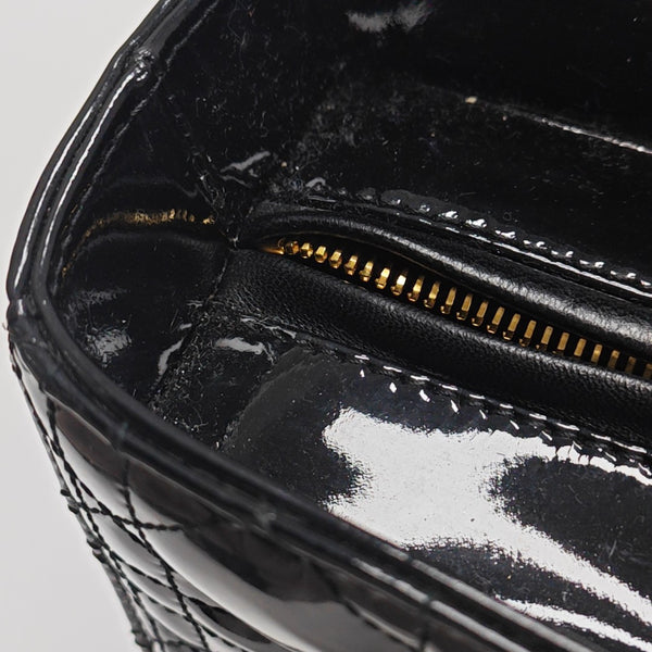 Lady Dior Large Patent Leather Black