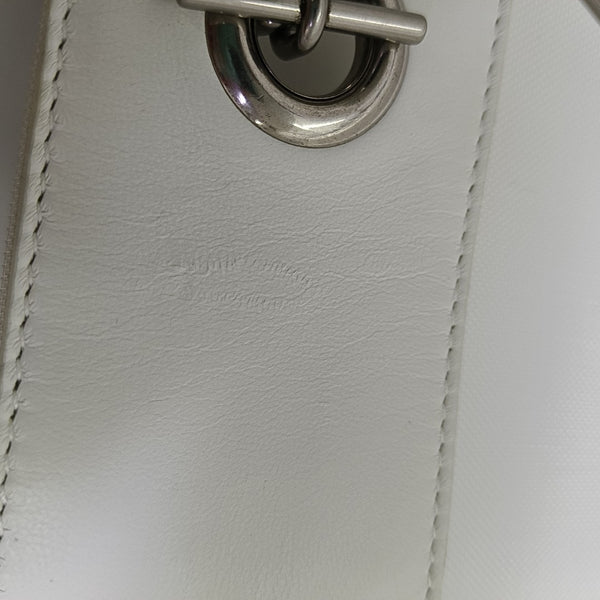 Lambskin Shoulder Bag Large White