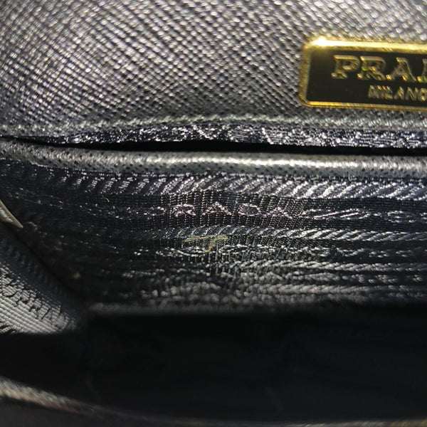Saffiano Calfskin Shoulder Bag Black