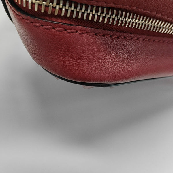 Leather Shoulder Bag Red