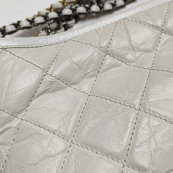 GABRIELLE Small Quilted Calfskin White