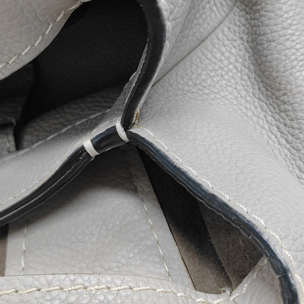 Calfskin Top Handle Bag Beige