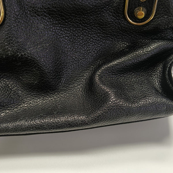Classic Metallic Edge City Mini Lambskin Black