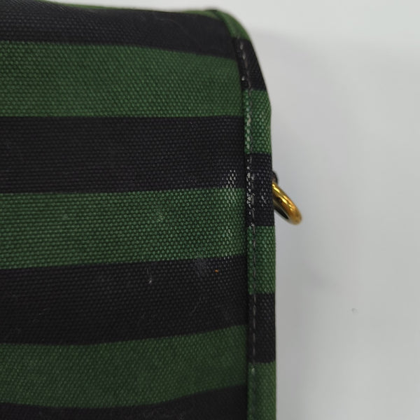 Quilted Canvas Shoulder Bag Green