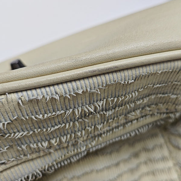 Calfskin Top Handle Bag Beige