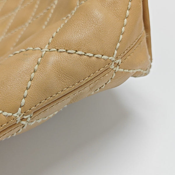 SURPIQUE Quilted Calfskin Beige