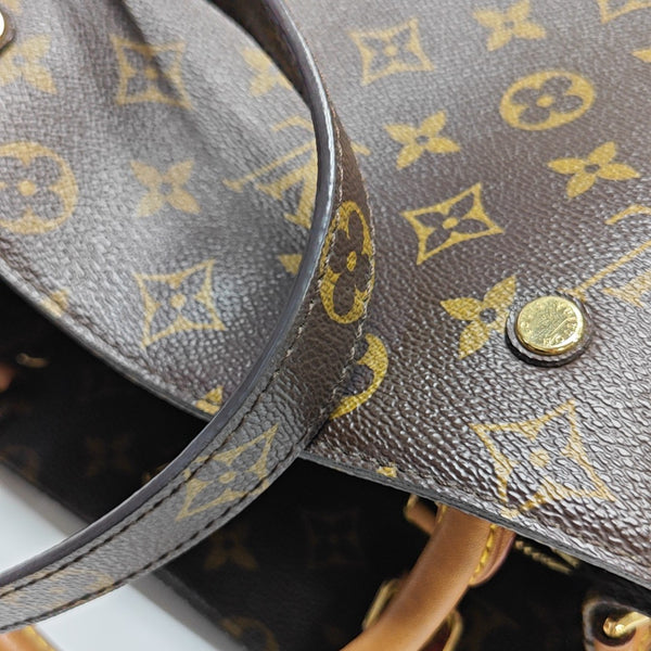 MONTAIGNE MM Monogram Coated Canvas Brown