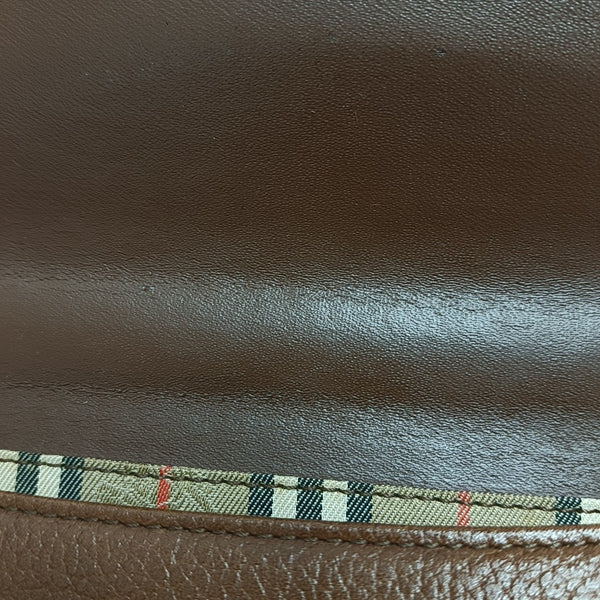 Calfskin Top Handle Bag Brown