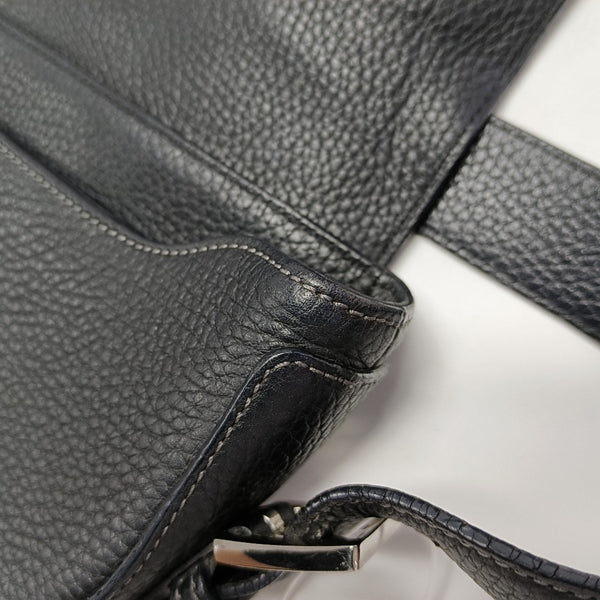 Calfskin Top Handle Bag Black