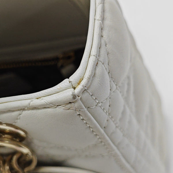 Lady Dior Small Cannage Lambskin White