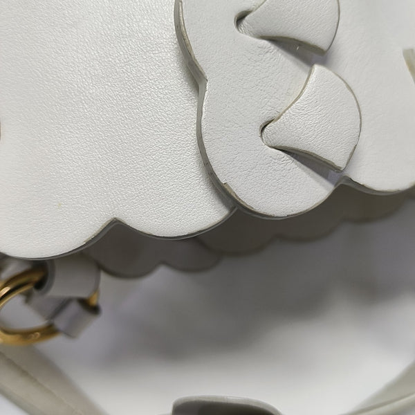 Leather Shoulder Bag White