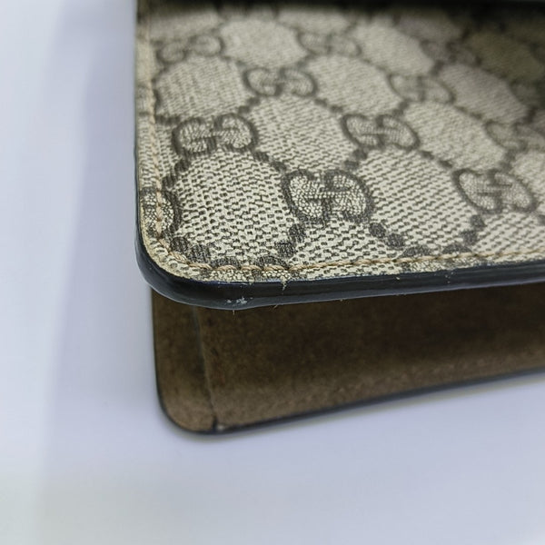 Dionysus Mini Monogram Coated Canvas Beige