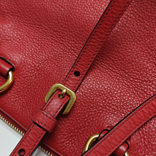 Calfskin Shoulder Bag Red
