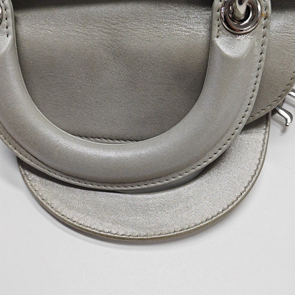 Lady Dior Mini Cannage Lambskin Gray
