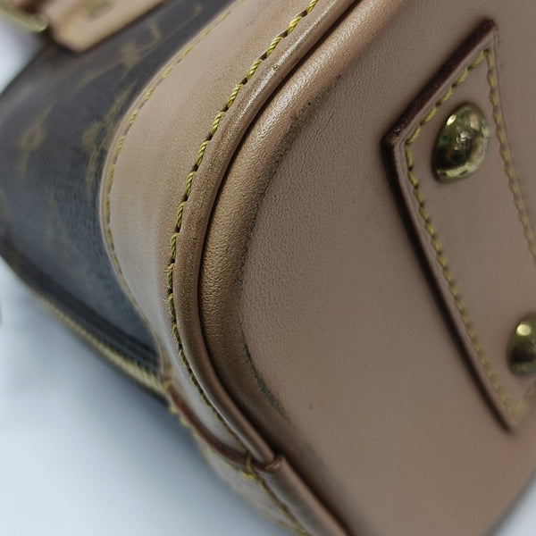 ALMA BB Monogram Coated Canvas Brown