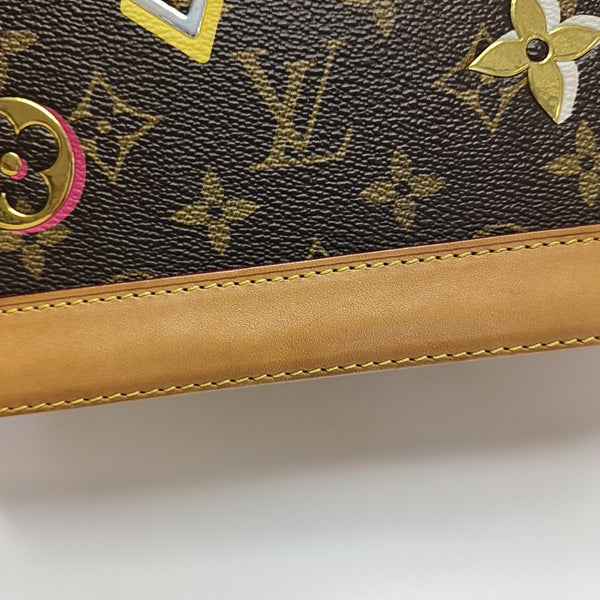 ALMA BB Monogram Coated Canvas Brown