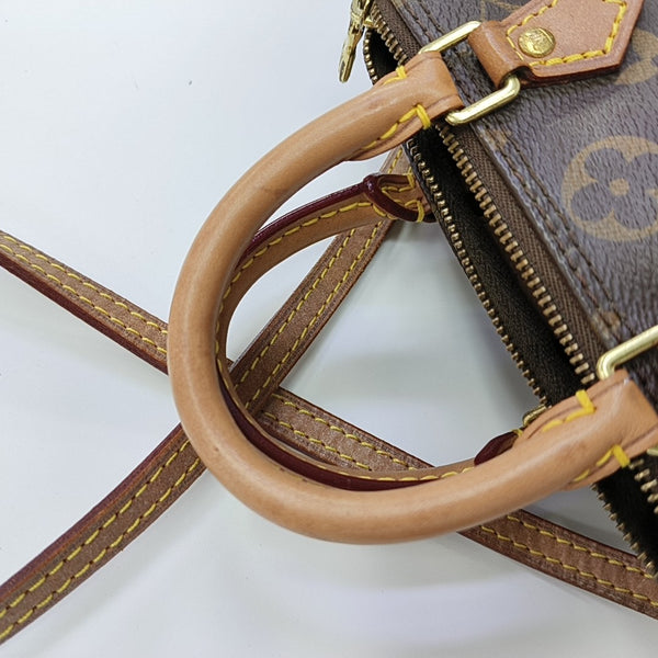 SPEEDY Nano Monogram Coated Canvas Brown