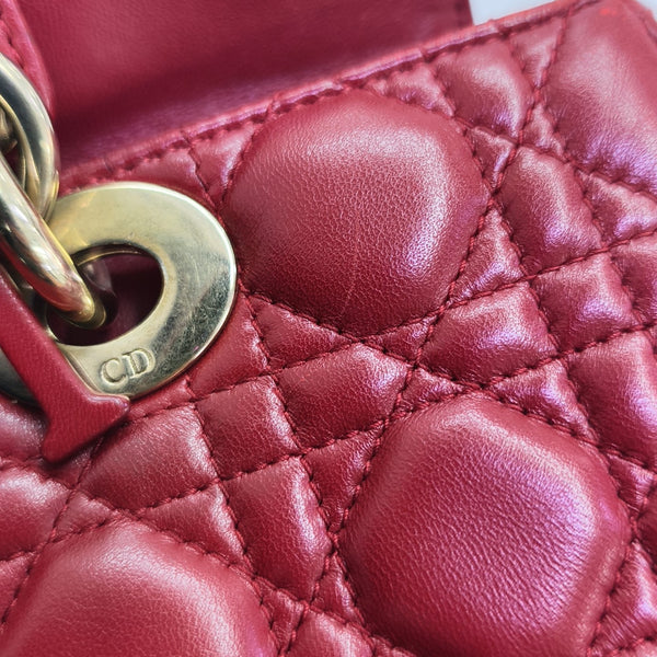 Lady D-Joy Medium Cannage Lambskin Multicolor