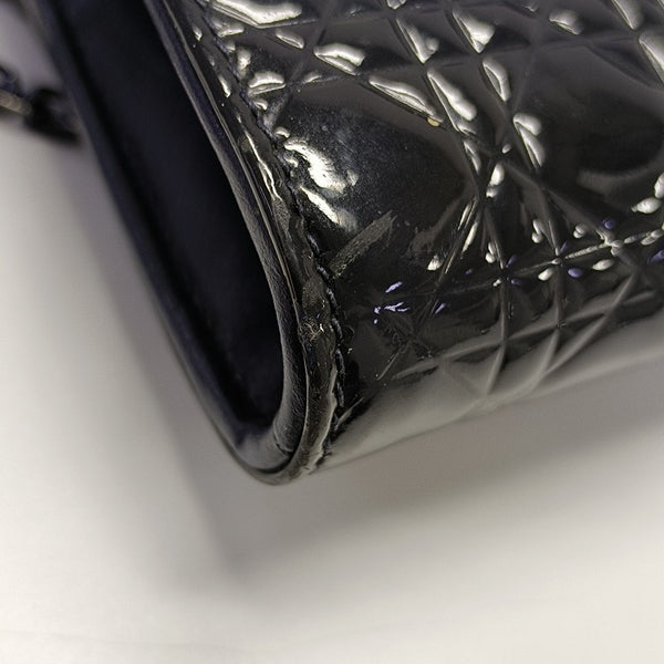 Lady Dior Small Cannage Patent Leather Blue