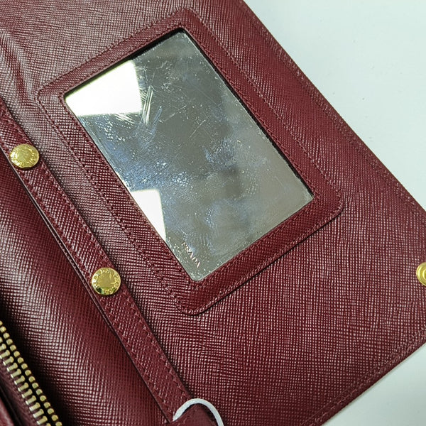 Saffiano Calfskin Shoulder Bag Red