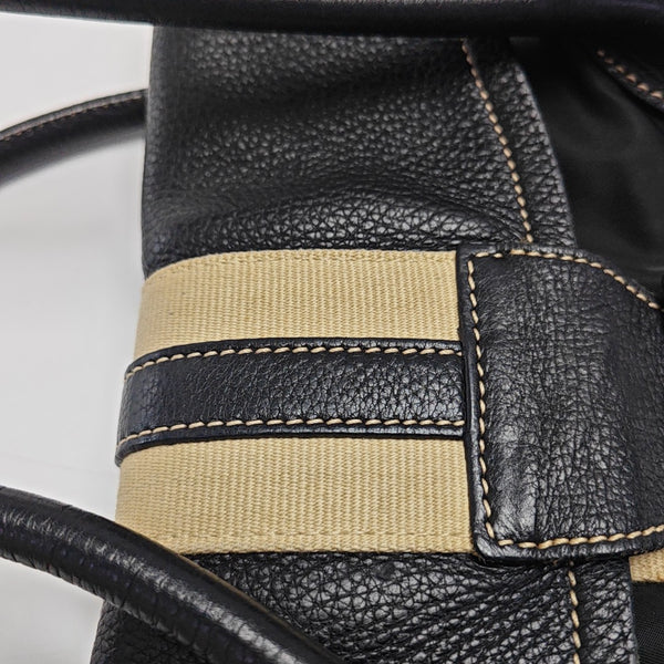 Nylon Top Handle Bag Black