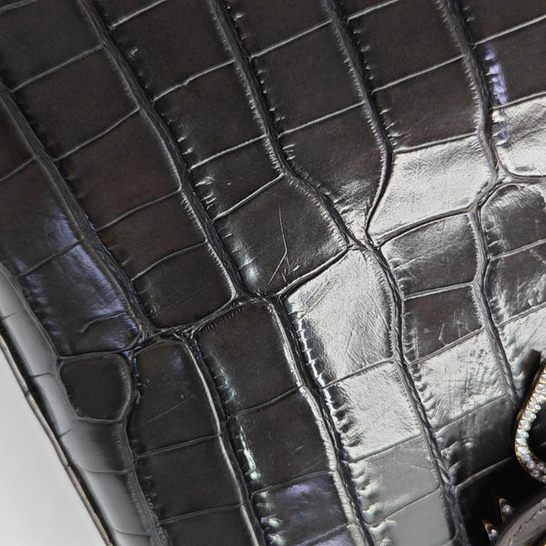 Lady Dior Mini Crocodile Brown