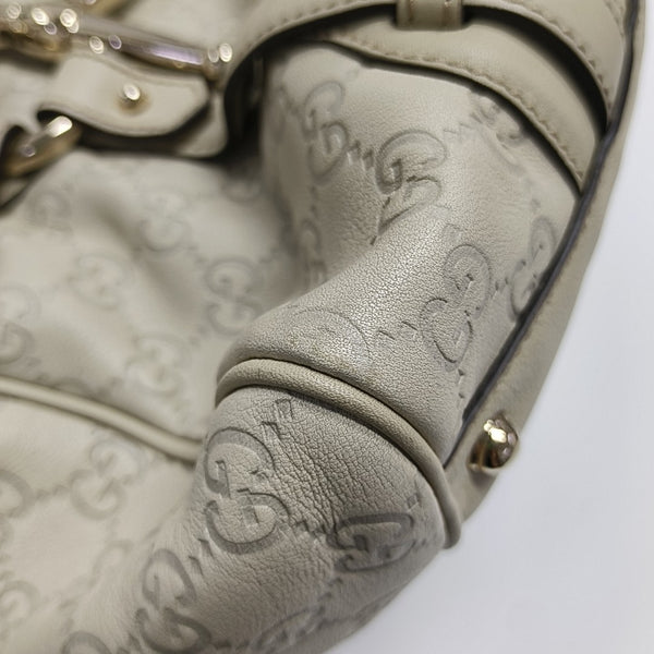 Monogram Calfskin Top Handle Bag White
