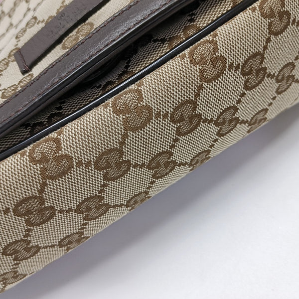 Monogram Canvas Shoulder Bag Brown
