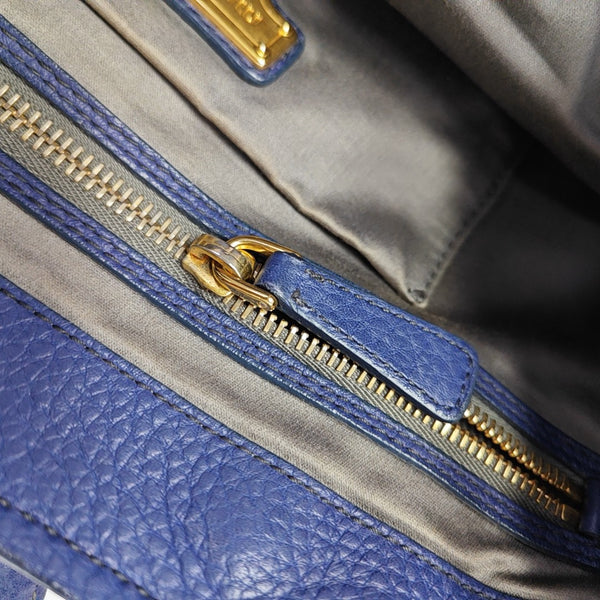 Calfskin Shoulder Bag Blue