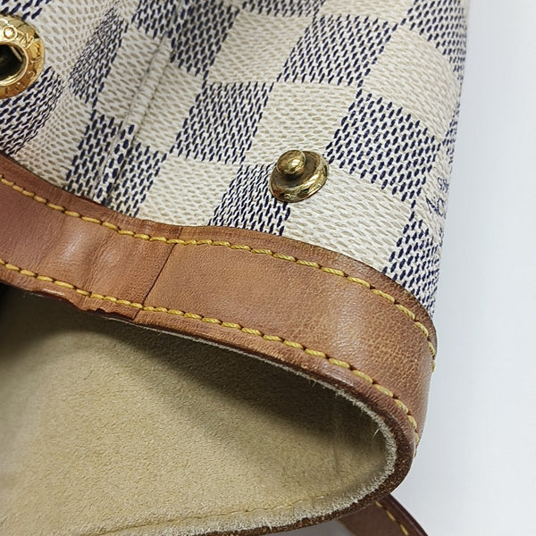 HAMPSTEAD MM Damier Azur Coated Canvas White