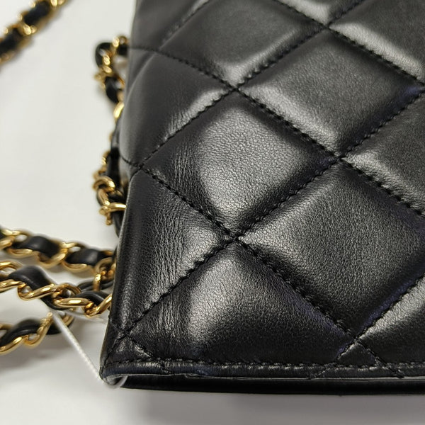 DOUBLE CC Quilted Lambskin Black