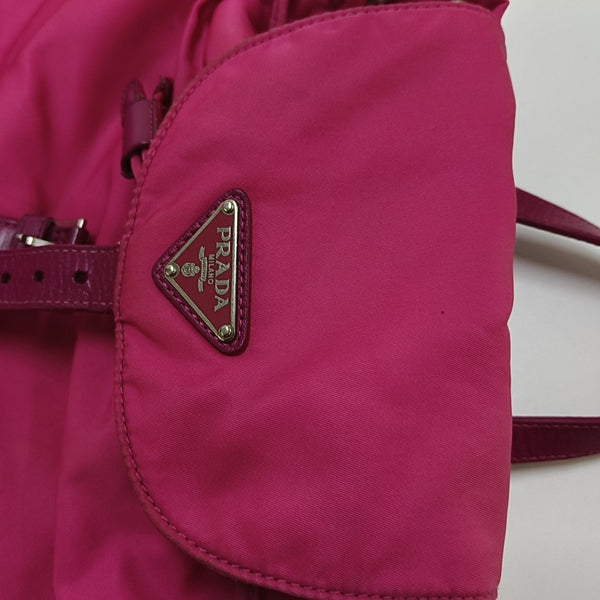 Nylon Backpack Red