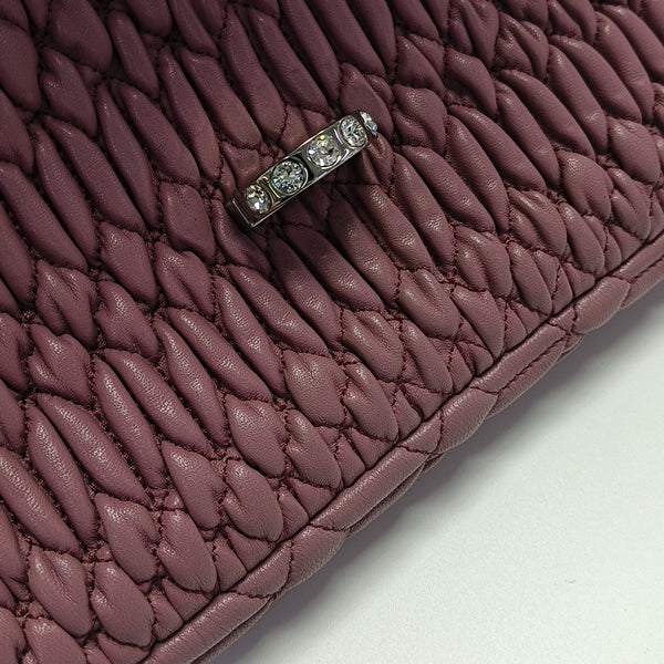 Crystal Quilted Lambskin Pink