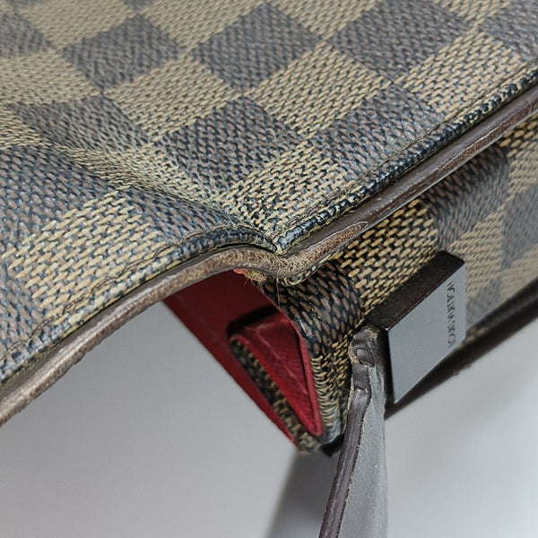 TRIBECA Damier Ebene Coated Canvas Brown