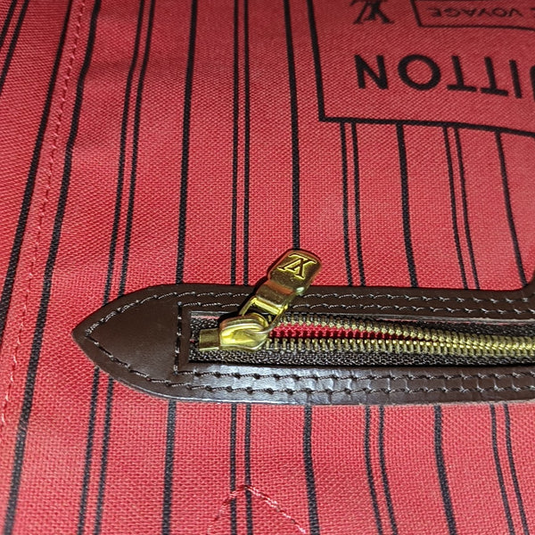 NEVERFULL MM Damier Ebene Coated Canvas Brown