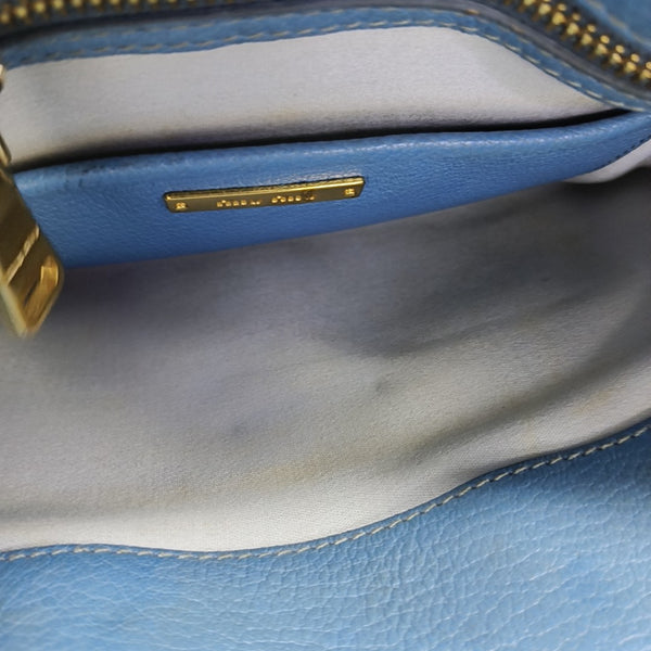 Calfskin Shoulder Bag Blue