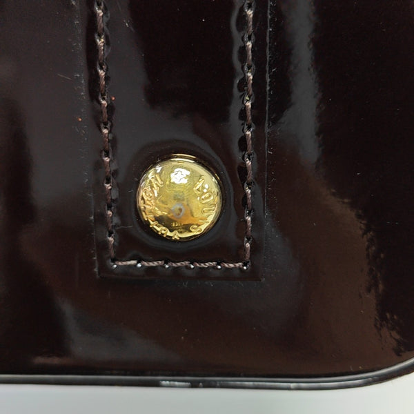 ALMA BB Monogram Patent Leather Brown