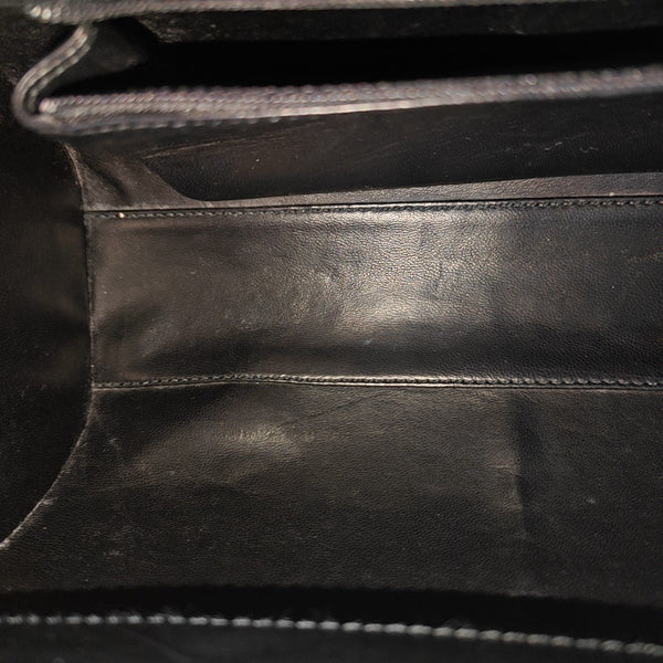 Calfskin Top Handle Bag Black