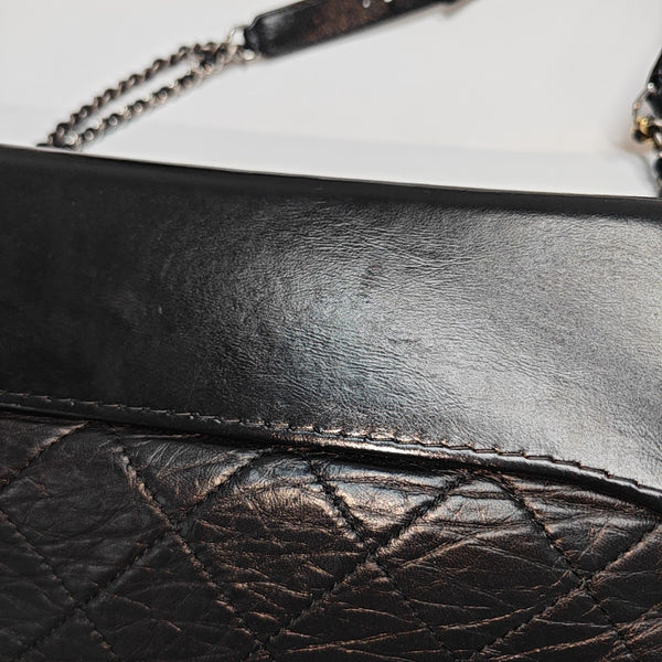 GABRIELLE New Medium Quilted Vintage Calf Black