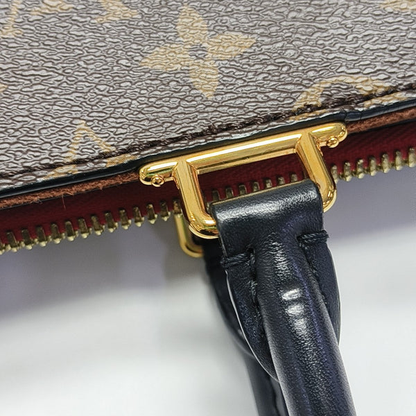 Monogram Coated Canvas Tote Bag Brown