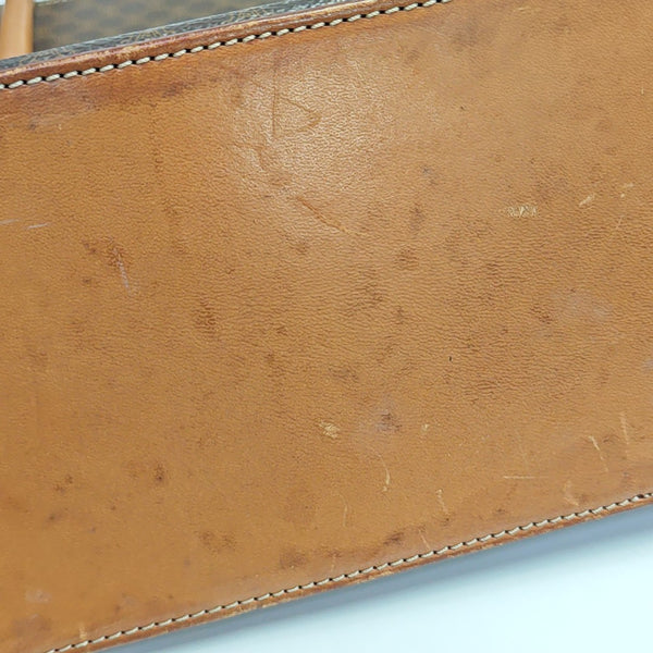 Coated Canvas Tote Bag Brown