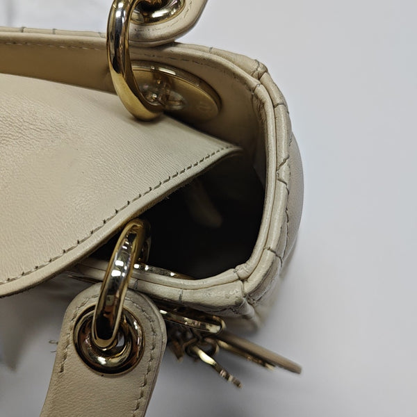 Lady Dior Mini Cannage Lambskin White