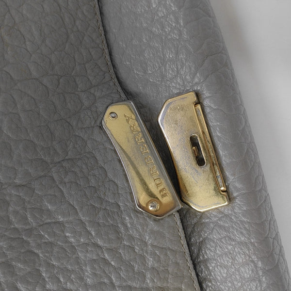 Calfskin Shoulder Bag Gray