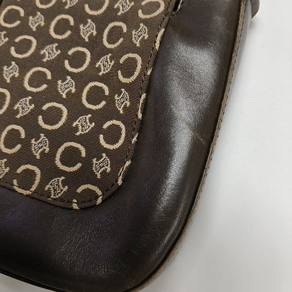 Fabric Shoulder Bag Brown