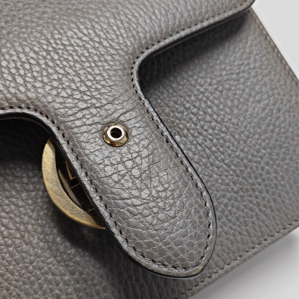 Interlocking G Small Calfskin Gray