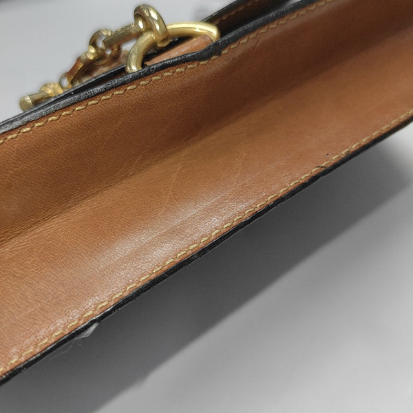 Coated Canvas Shoulder Bag Brown